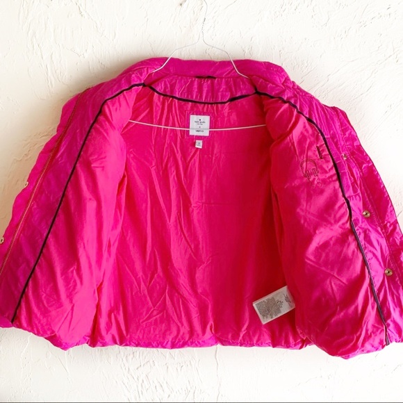 Kate Spade M Girls Pink Puffer Bow Jacket - Picture 7 of 11